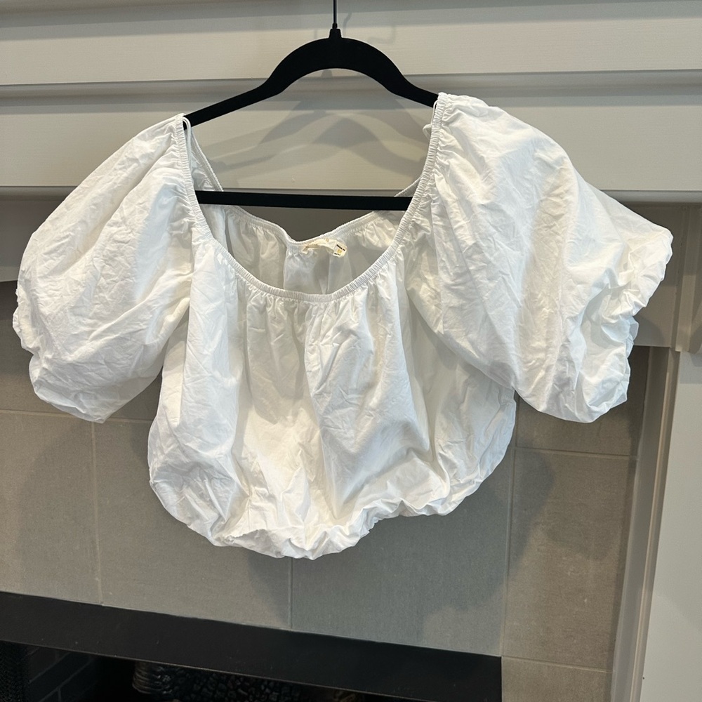 Nation LTD White Puff Sleeve Blouse